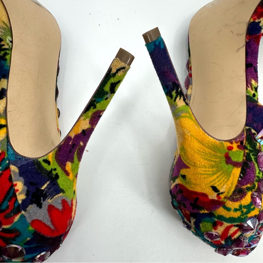 STEVE MADDEN Heels GALACTIK Womens 7.5 M Rhinestone Colorful Stilettos DAMAGE - Picture 9 of 15